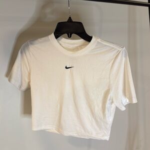 White Nike Crop Tee